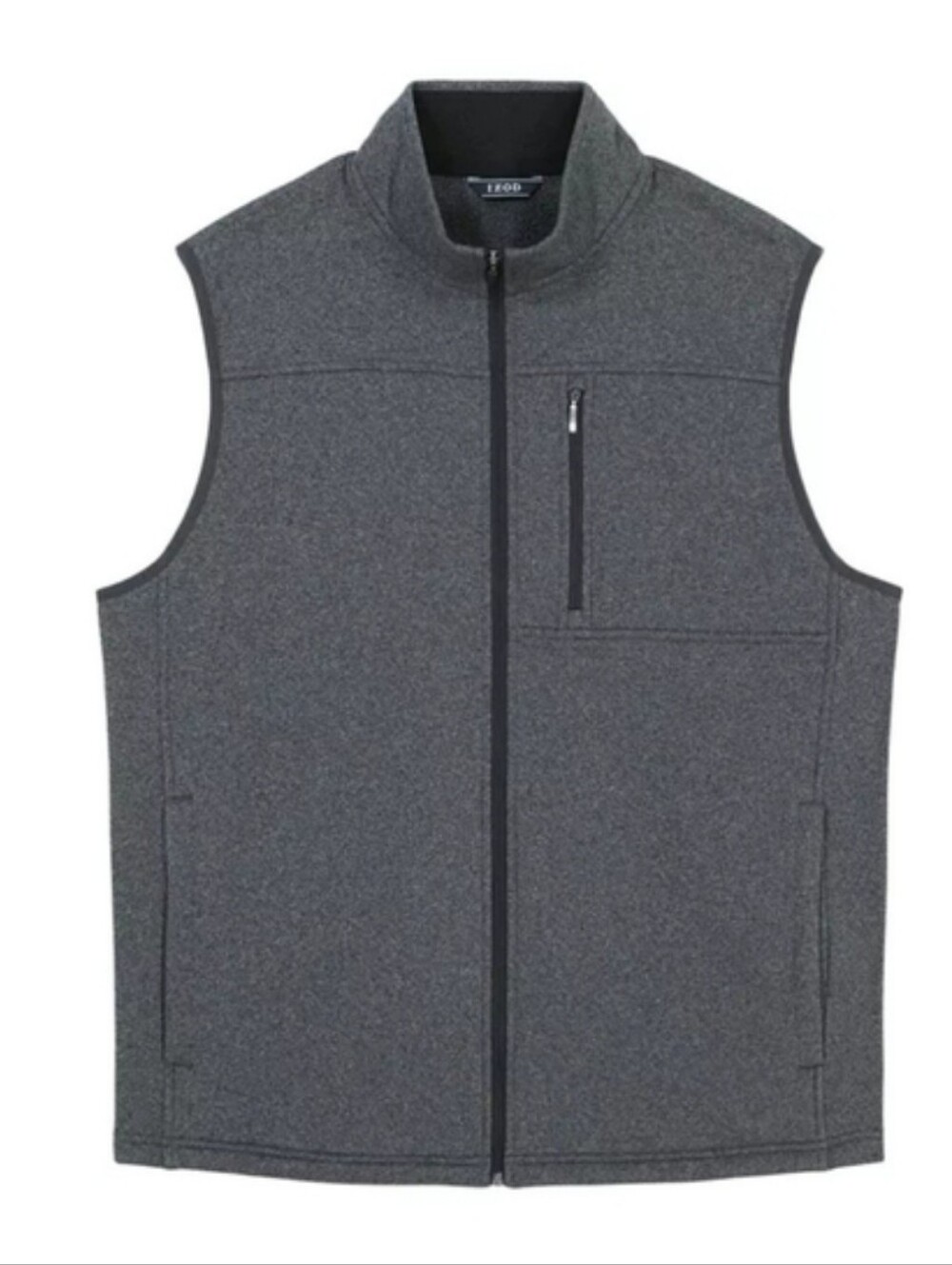 IZOD Men's Advantage Performance Full Zip Sweater Fleece Vest Gray XL